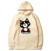 Autumn and winter cat cartoon printed hoodie classic style college style men's and women's pullovers daily fashion warm hoodie