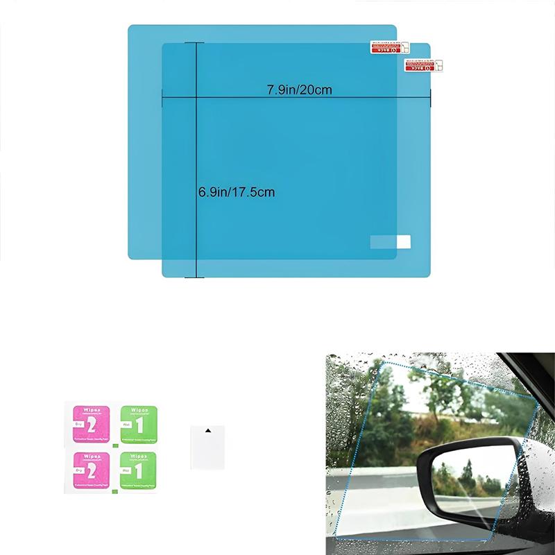 Rearview 4pcsset Rainproof Mirror Car Film Sticker Window Rain Proof Clear Protective Film Waterproof Rainproof Car Stickers