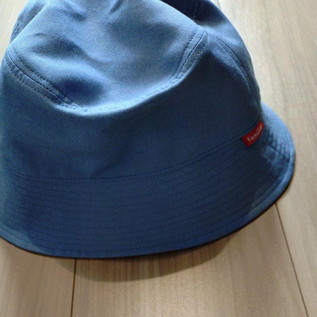 Used familiar Familiar plaid reversible hat 53cm