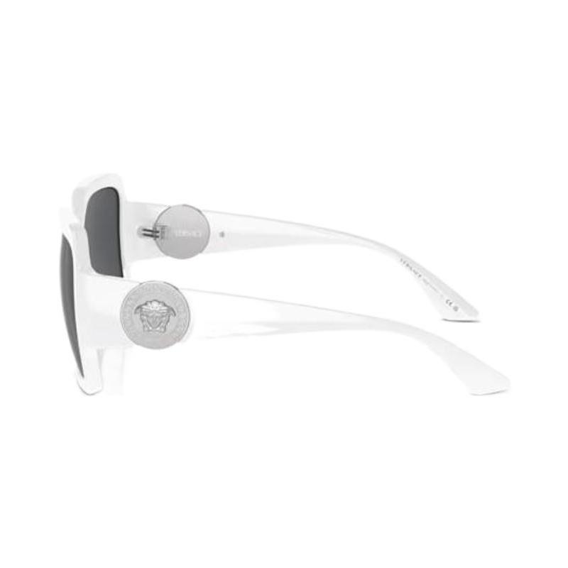 Versace Logo Acetate Irregular Sunglasses Women's White 7211310 VE445331487-white 56
