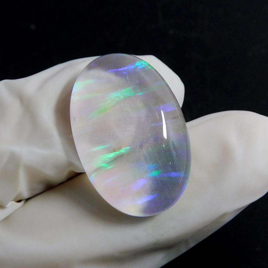 Lab-Created Opal Loose Gemstone Multi Color 20.95 ct Oval Cut October Birthstone for Gem Collections