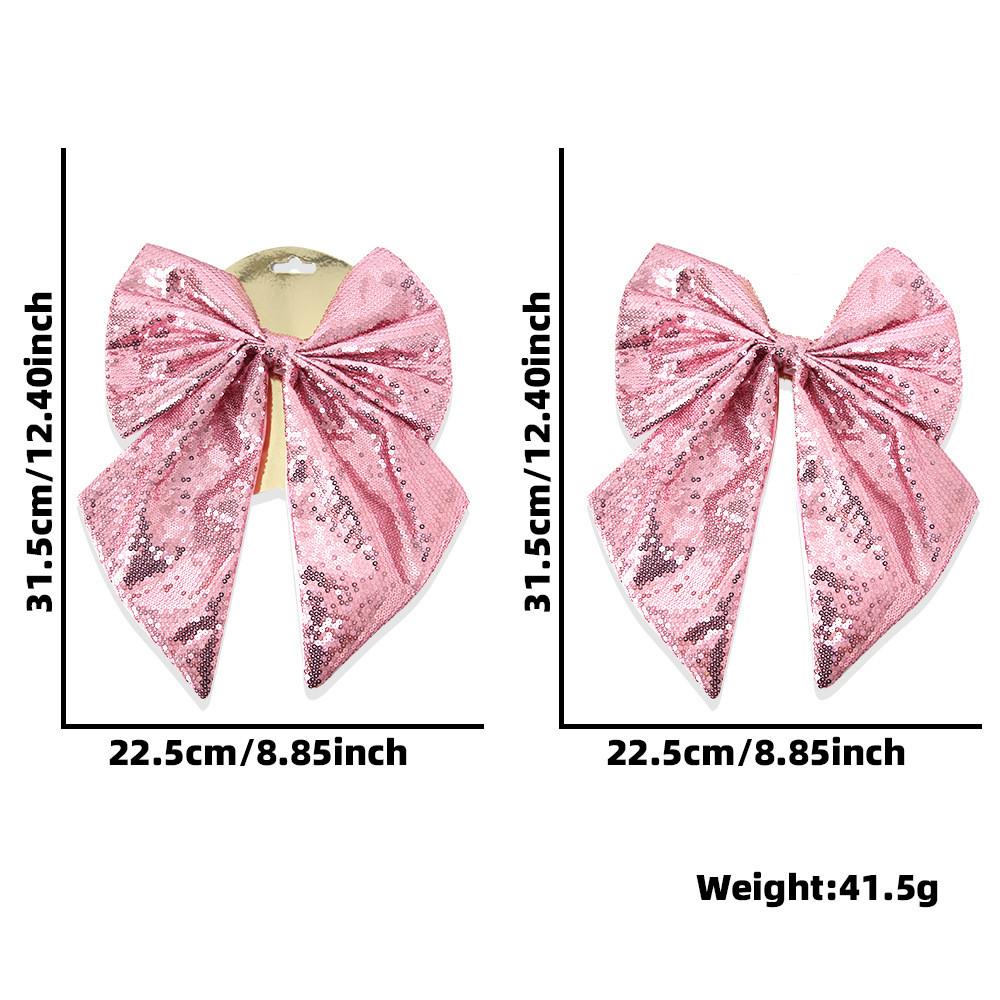 Holiday Sparkling Bow Sequin Pearl Cotton Bow Christmas Tree Set Decoration