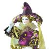 17.72'' Porcelain Clown Doll Figure with Costume, Desk Decor Figurine Harlequin for