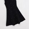 2025 Autumn French Chic Sleeveless Knit Dress with Studs and Rhinestones