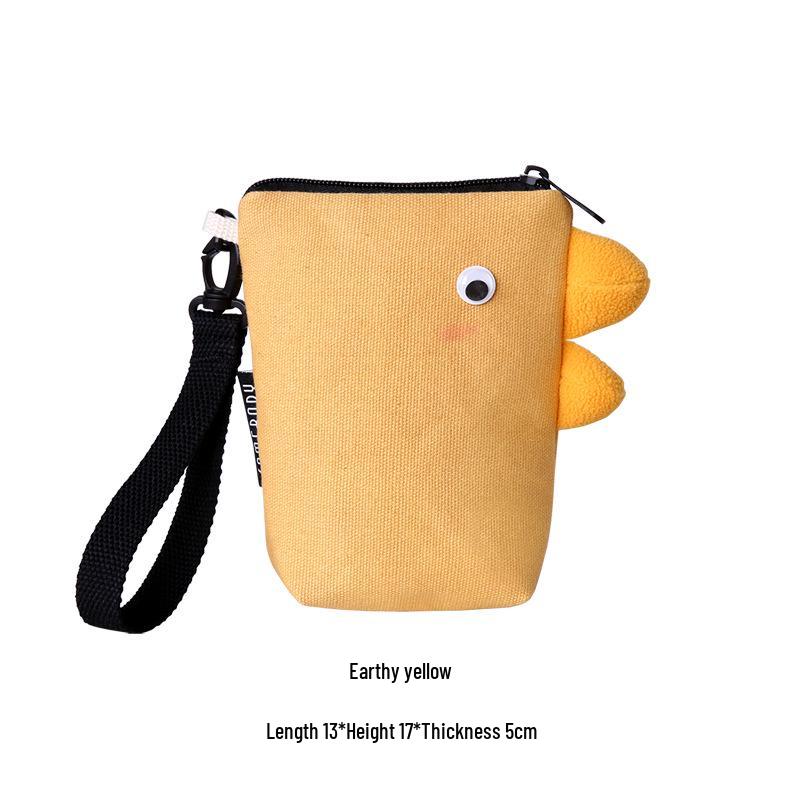 Three-Color Patchwork Women's Canvas Phone and Coin Clutch - Cute, Funny, Handheld Bag for Summer 2021