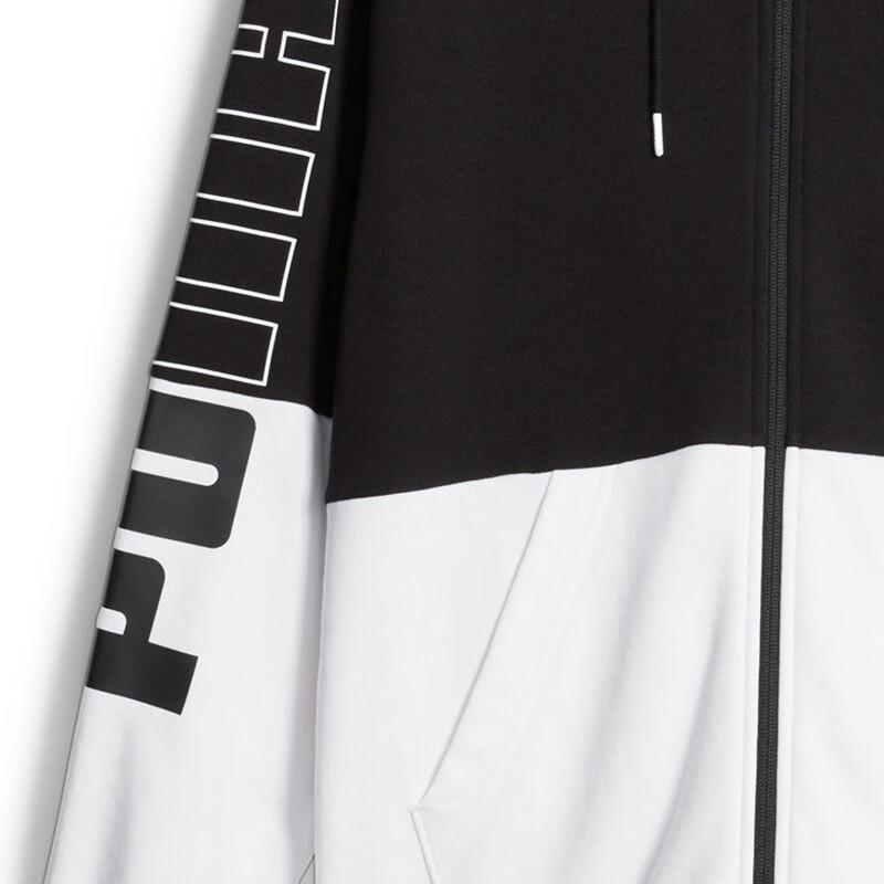 Puma Color Block Logo Print Sports Hooded Woven Jacket Men Jacket Black 679606-01