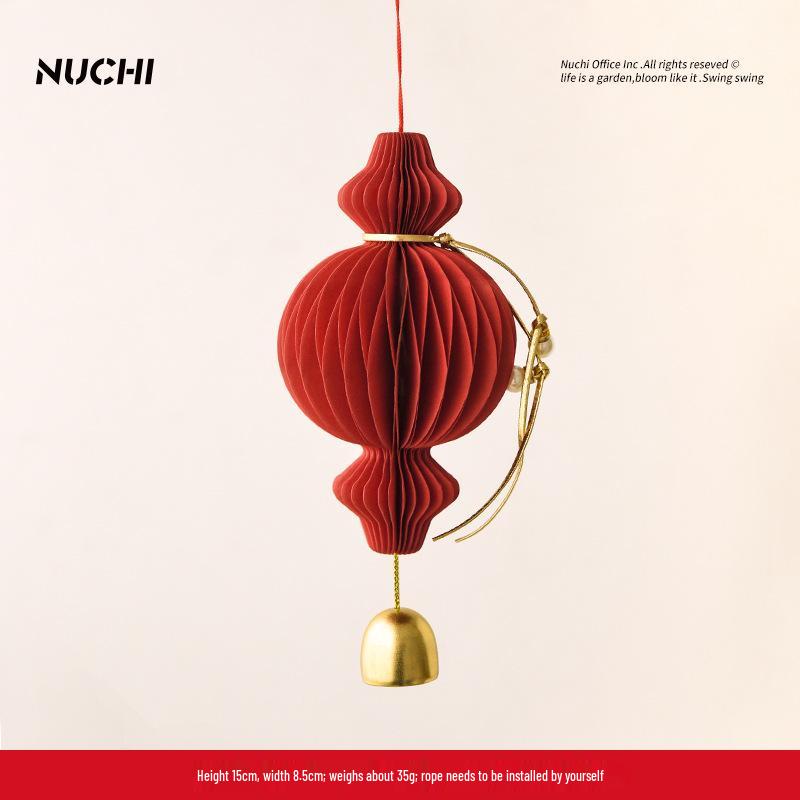 NUCHI Chinese New Year Origami Gourd Bell Hanging Decoration for Living Room