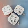 Retractable USB Power Strip – Square Portable Extension Cord with 2-Meter Cable, Multi-Socket Charging Station