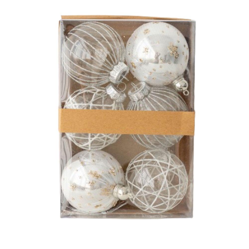 6pcs PET Painted Christmas Balls 8cm Merry Christmas Tree Decor  Party Favors