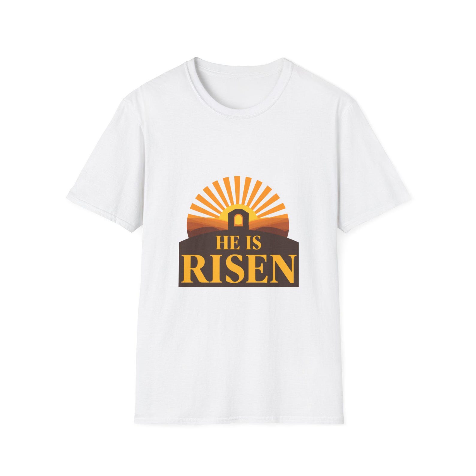 He Is Risen T-Shirt | Easter Resurrection Sunrise Christian Tee | Jesus | God | Faith | Christ | 4XL