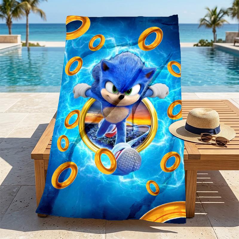 Sonic Adventure Stylish Digital Printing Beach Towel Quickdrying Absorbent Blanket For Beach Pool Gym Travel Christmas Gift C922475