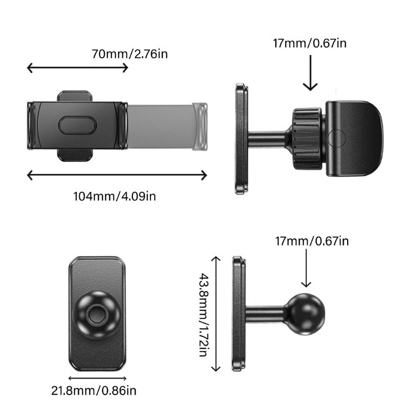 N52 Magnetic Base Phone Mount 360 Adjustable Orientation for Car Home Fitness Daily Use Suitable for 4.5 to 7 Inch