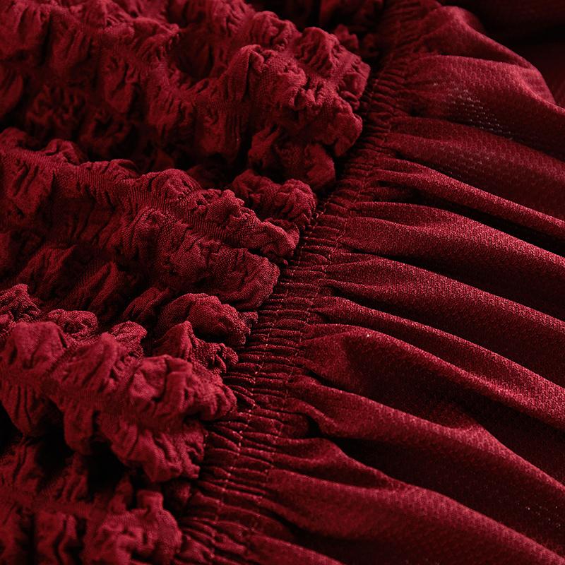 Vysoce elastický potah na pohovku s bublinkovou mřížkou 1/2/3/4 s lemem sukně, All Season Universal Pet Anti Dirt