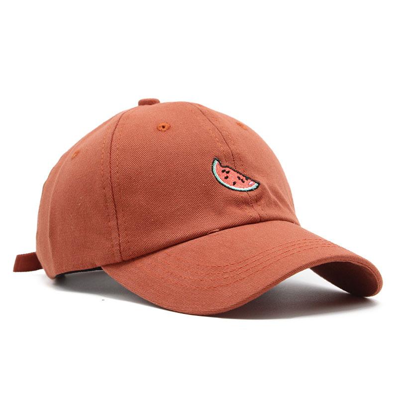 Small Watermelon Embroidered Adult Cotton Baseball Cap For Men And Women Outdoor Travel Sunshade Sunscreen Cap
