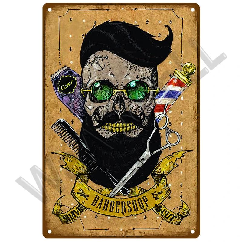 Barber Shop Retro Pub Bar Decoration Tin Sign Shabby Chic Home Decor Plaque Metal Sign Wall Poster Vintage Decor Art Vintage