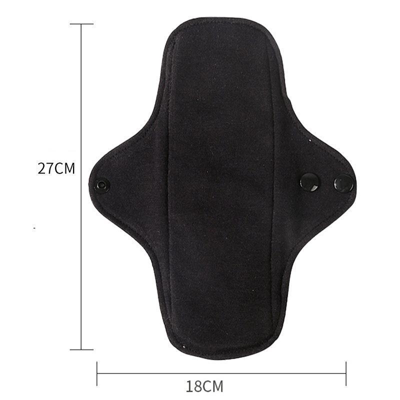 Schwarzer Baumwoll-Wiederverwendbarer Slipeinlage - Atmungsaktiv, Dünn, Ganzjahres-, Ohne Wasserdichte.