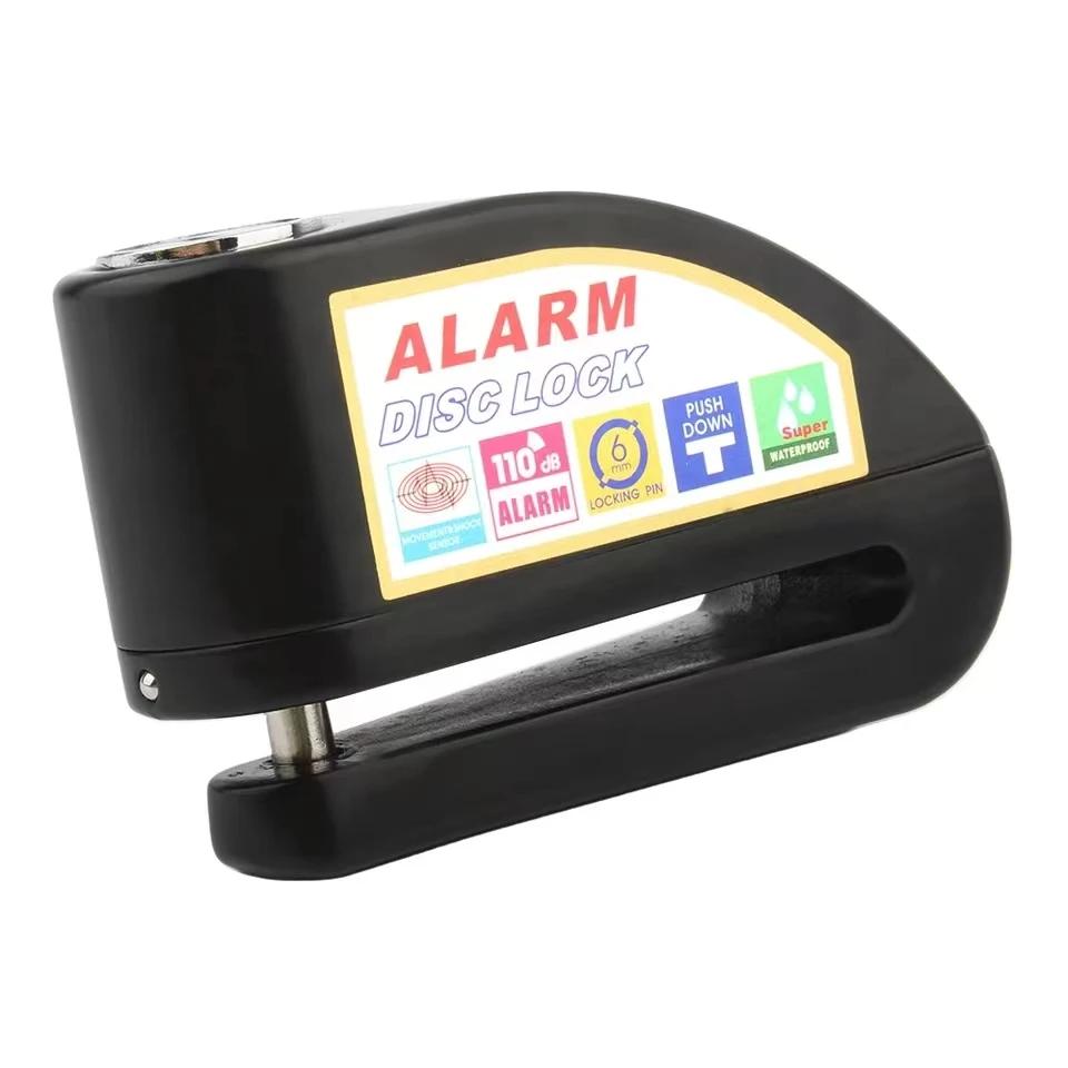 Motorrad Fahrrad Lock Alarm Sicherheit Schutz Vorhängeschloss Disc Aluminium Legierung Anti-Diebstahl Erinnerung Seil Lock Beutel Motorrad Zubehör