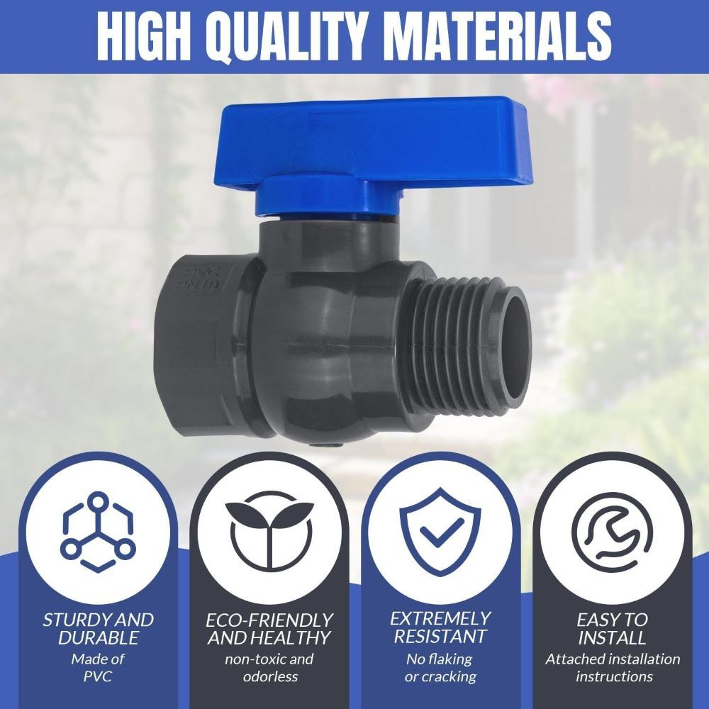 1Set 1/2" 3/4" 1" PVC Aquarium Fish Tank Connector Inlet Water Drain Pipe Joint Valve Irrigation Water Tank Bulkhead Fittings