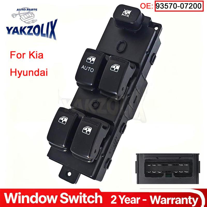 For Kia Picanto Morning Hyundai H100-4F Porter2 2004 2005 2006 2007 Front Left Electric Power Master Window Switch 93570-07200