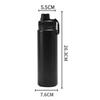 750ml Stainless Steel Vacuum Insulated Sports Water Bottle with 100% Leak-Proof Travel Lid, Large Capacity Portable Vacuum Pot