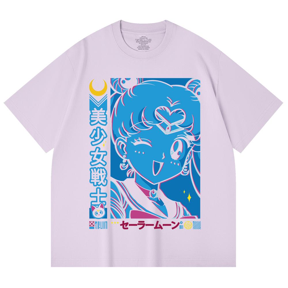 230 Gsm 100% Cotton Sailor Moon V13 Print Unisex Heavy Cotton T Shirt
