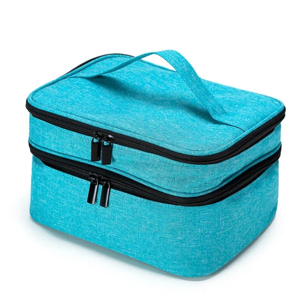 30 Bottles Nail Polish Storage Bag Double-Layer Multifunctional Nail Varnish Holder Portable Nail Polish Carrying Case