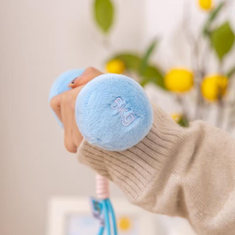 20cm Simulation Dumbbell Kettlebell Stuffed Plush Toy Figurine Cartoon Anime Cute Pillow Children's Birthday Gift Fun Doll