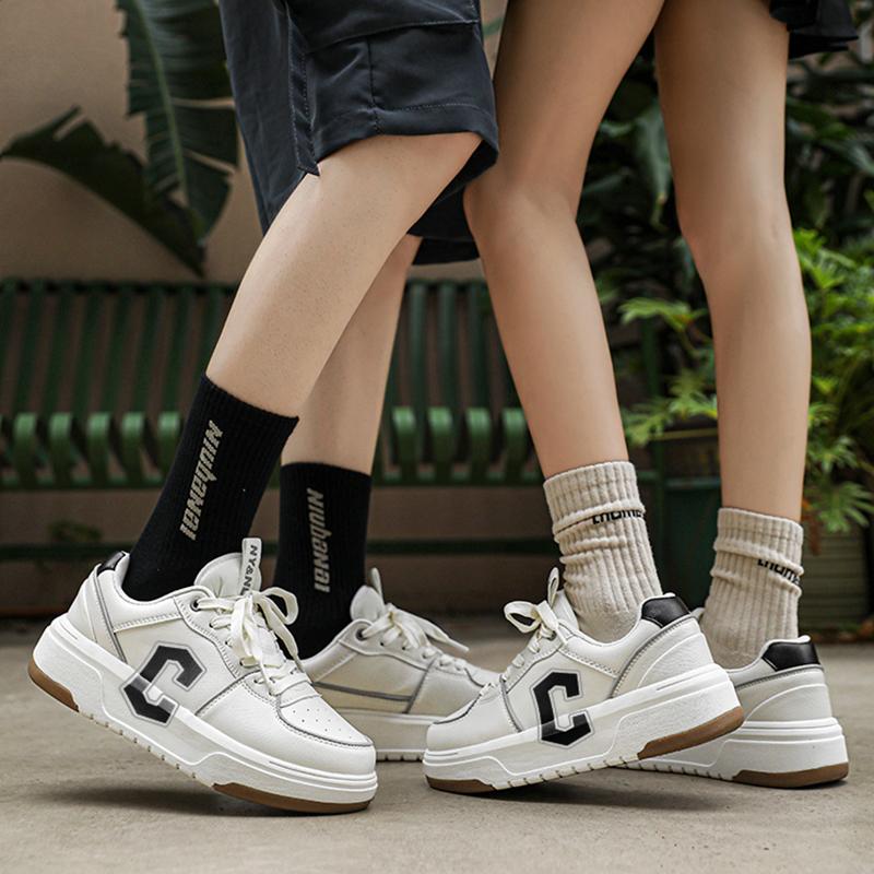 High quality lace-up sneakers women  new platform daddy shoes male students fashion non-slip running shoes