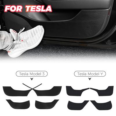 Tür Anti-Kick Pad Carbon Fiber Protector Aufkleber Für Tesla Modell 3 Modell Y Zubehör Auto-styling