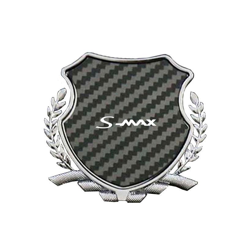 AKG1 Zinc Alloy Metal Car Fender Emblem Side Window Badge Styling Decal For Ford S-MAX Logo Exterior Modification Decor Accessories