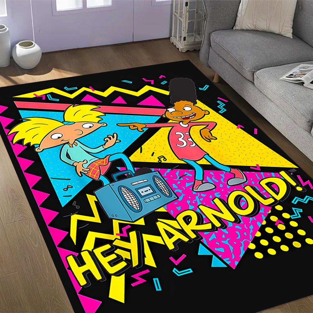 The Smurfs: Blue World Themed Anti-Slip Rugs - Polyester Home Decor, Suitable for Bedrooms, Living Rooms, Doorways, Studios, and Decorations