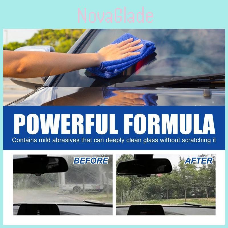 Rayhong Glass Oil Film Remover With Powerful Cleaning Agents For Auto Windshields 120ml Sponge Included
