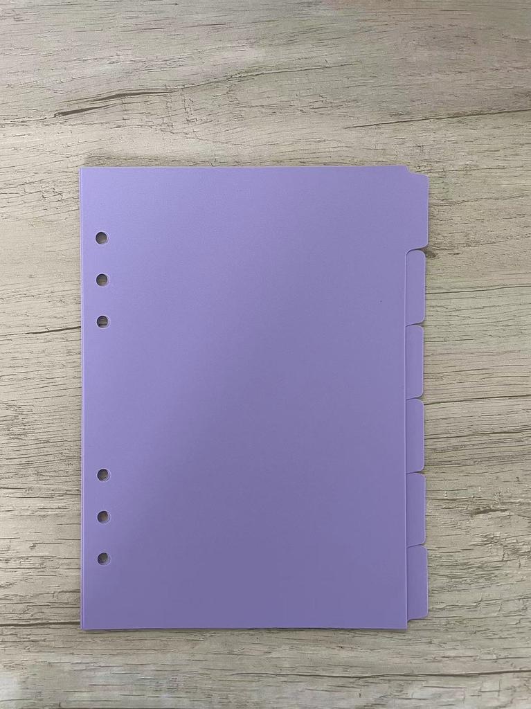 A5 A6 Transparent Paper Index Divider 6 Holes For Binder Planner Notebook Stationery Notebook Paper Divider Accessories