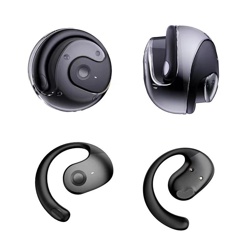 T2 Coconut Ball Ear-hook Bluetooth Earphones: Open Design, Long Battery Life, Noise Cancelling, High-Quality Sound for Sports.