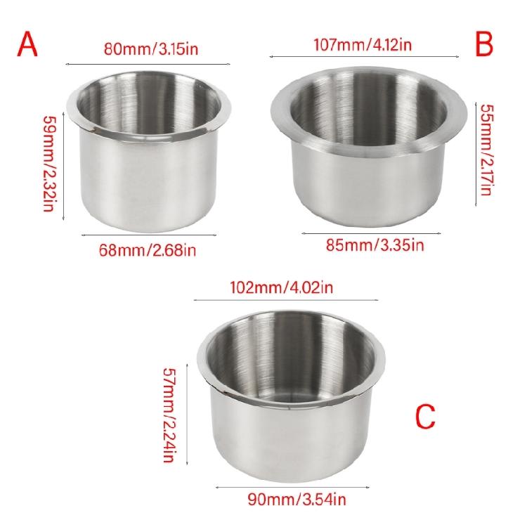 Cup Holder Modification Accessories Stainless Steel Cup Drink Can Holder Rustproof Recessed Insert Drink Holder