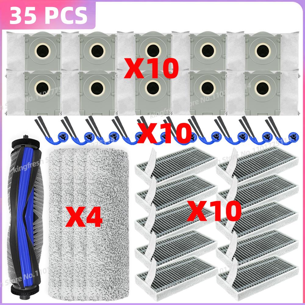 Compatible For ( ECOVACS X9 PRO OMNI, YEEDI S16 PLUS ) Vacuum Parts Main Brush Filter Roller Mop Cloth Dust Bag Accessories