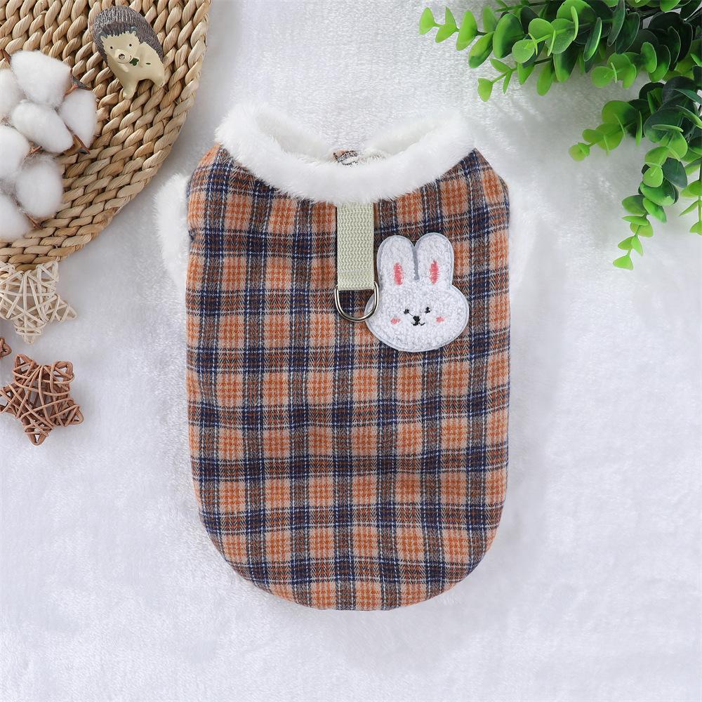 Dog Clothes Thickened In Autumn and Winter Go Out Pet Cat Festive New Year's Clothing Northeast Large Flower Jacket Small Medium and Large Dog