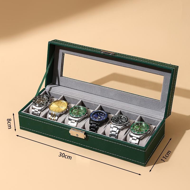Delesys 2/3/4/5/6/8/9/10/12/20 Slots Household Multi Functional Watch And Jewelry Storage Box Pu Leather Watch Display Case