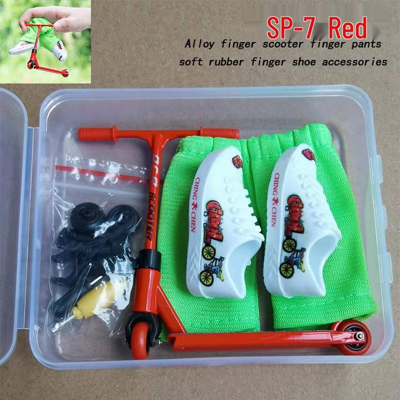 Alloy Finger Scooter Set with Finger Pants and Shoes - Toy Set for Kids