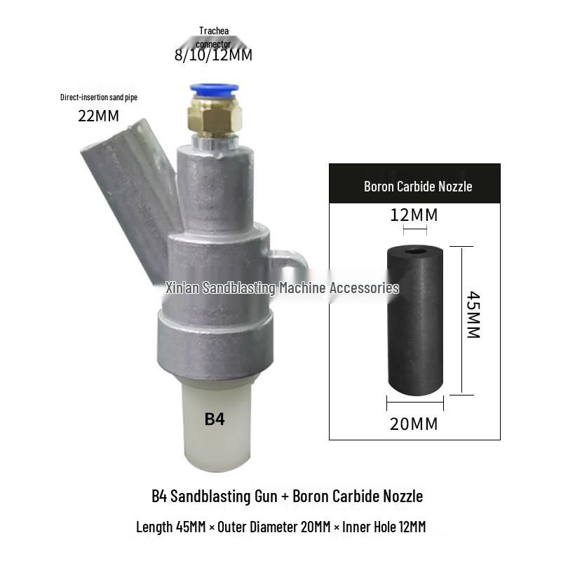 Type B Boron Carbide Sandblasting Nozzle for Manual & Automatic Rust Removal Machines