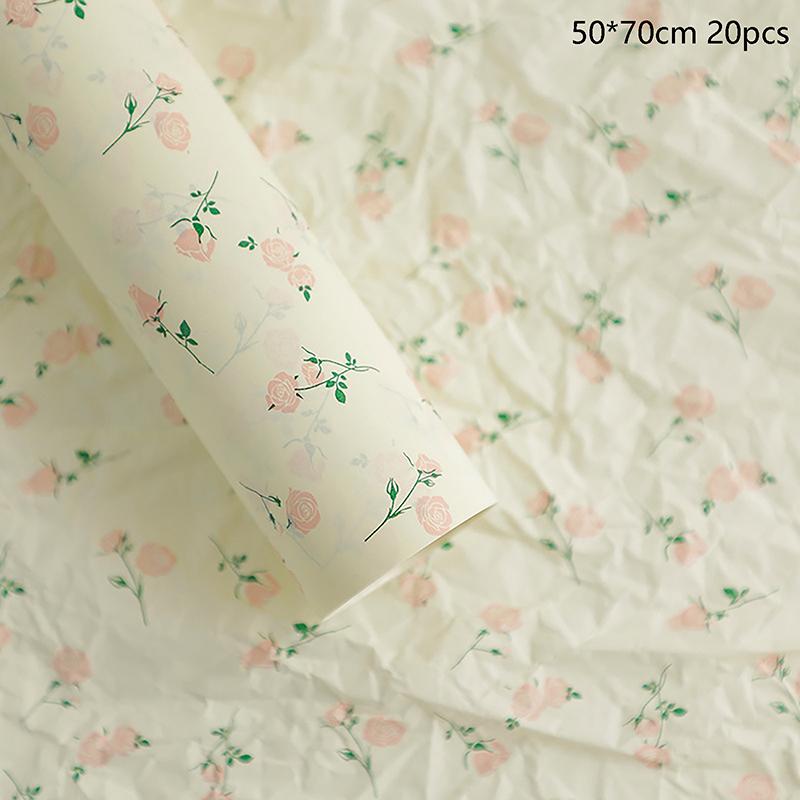 

20Pcs Bowknot Sydney Paper Hand-Kneaded Paper Cotton Paper Bouquet Flower Wrapping Paper Flower Wrapping Paper Cake Baking Gift