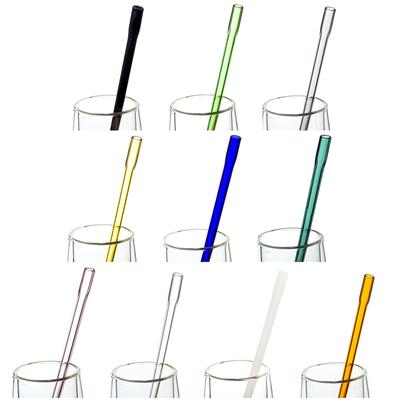 Reusable Glass Straws High Borosilicate Glass Straw for Smoothie Milkshakes Tea Juice Cocktail Colorful Glass Straws Bar Accesso