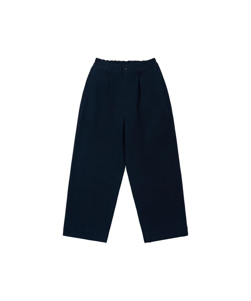 Kaepidijain One-Pleat Wide Oxford Pants (Navy)
