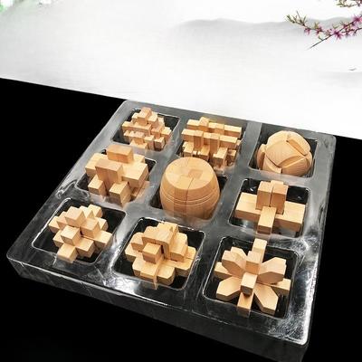 Toy Luban Lock Six-piece Nine-piece Kongming Lock Unlock Children's Puzzle Adult Brain Games