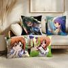 Higurashi When They Cry Cushion Cover Soft Short Plush Pillow Cover Smooth Cozy Texture Aesthetic Cushion Case Home Decor