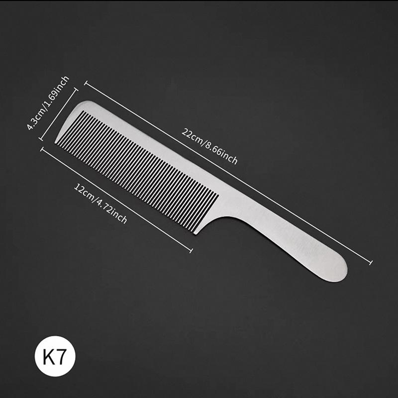 Barber Professional Stainless Steel Silver Hairdressing Comb Anti-Static Men Haircut Clipper Ultra-Thin Comb Salon Styling Tool