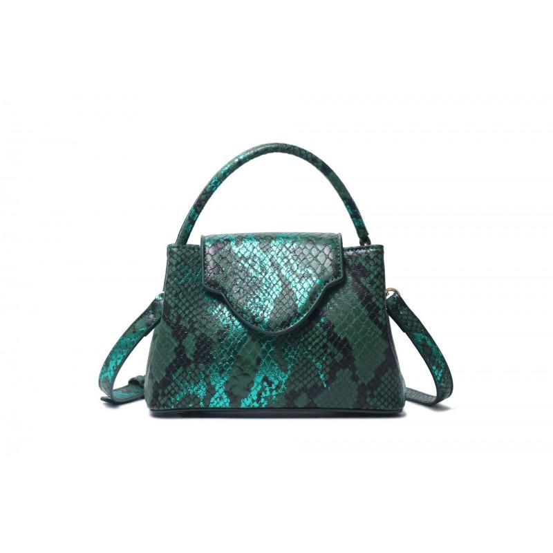 2026 Snake Ostrich Shoulder Crossbody Bag Small PU Leather Flap Women