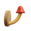 4pcs wooden mushroom clothes and hat hooks Non perforated solid wood clothes hook wall hooks for hanging