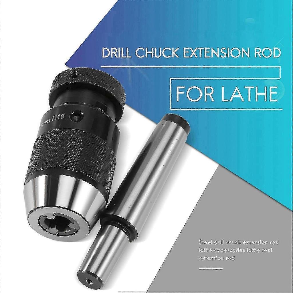 Keyless Drill Chuck 0.2-16 Mm B18 + MT3 M12 DIN228A Morse Taper Arbor-Good
