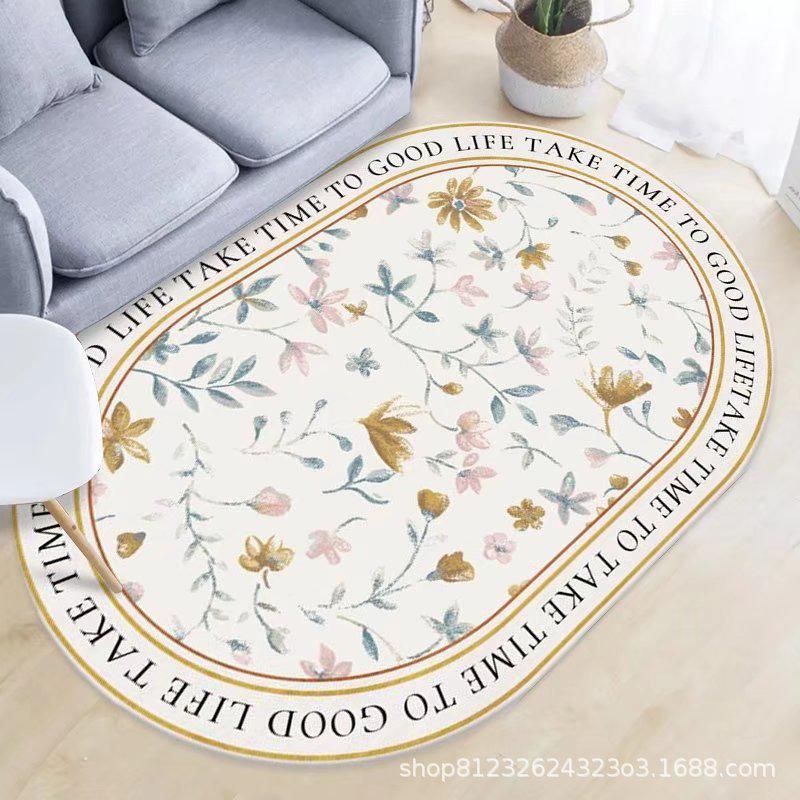 

Овальный кристальный бархатный ковер для гостиной, спальни и журнального столика 80*120cm (Thick Velvet)